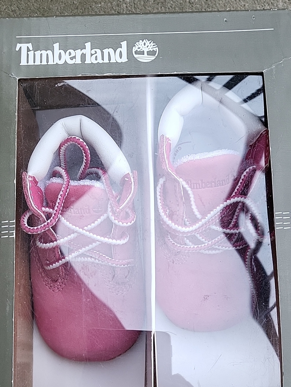 Timberland Baby Crib Booties Pink